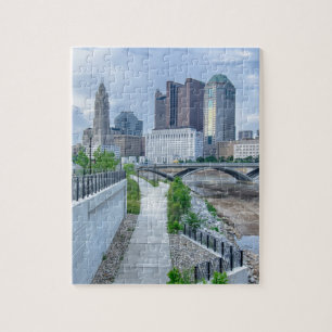 Puzzle columbus ohio skyline ville