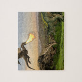 Puzzle Combat de dinosaure tyran fantaisiste (Vertical)