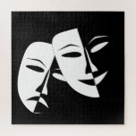Puzzle Comédie/Tragédie Masque de théâtre noir et blanc<br><div class="desc">Comédie/Tragédie Les masques de théâtre noir et blanc sont offerts sur une variété de produits dans mon magasin. Voir la collection par ce nom pour quelque chose dont vous avez besoin ou l'option "transférer la conception" est également disponible.</div>