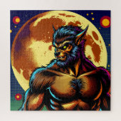 Puzzle Comic Book Style Werewolf devant la Pleine lune (Vertical)