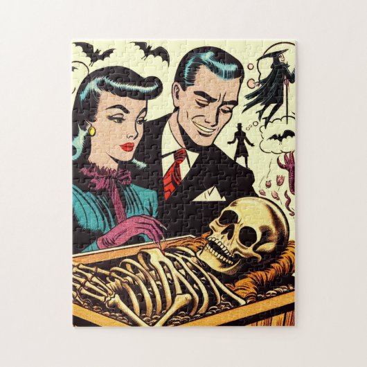 Puzzle Comics Retro Goth Couple (Vertical)