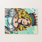 Puzzle Comics vintage Cute Princess (Horizontal)