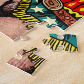 Puzzle Comics Western Cowgirl vintage (Côté)