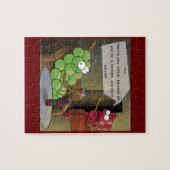 Puzzle Comique de rupture de raisin Nourriture, vin et ma (Horizontal)