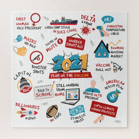 Puzzle Commémoration de Noël 2021 du vaccin pandémique (Vertical)