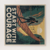 Puzzle Commencez Avec Courage (Horizontal)