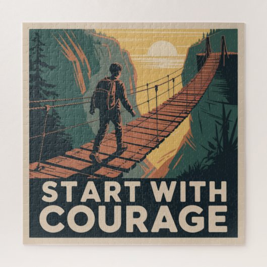 Puzzle Commencez Avec Courage (Vertical)