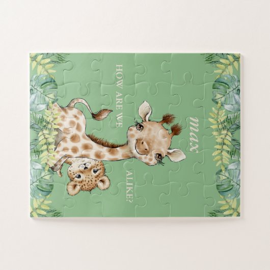 Puzzle Comment Sommes-Nous Comme Giraffe Cheetah Kids (Horizontal)