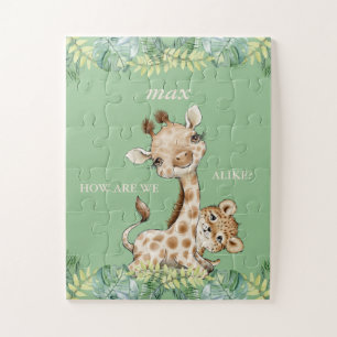 Puzzle Comment Sommes-Nous Comme Giraffe Cheetah Kids
