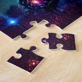 Puzzle Complexe indigo étoile cosmique couleurs vives uni (Côté)