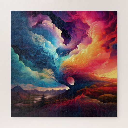 Puzzle Composition Abstraite d'une Tempête de Couleur Par (Horizontal)