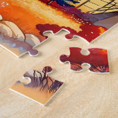 Puzzle Composition de paysage symbolique de la vallée sac (Côté)