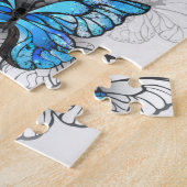 Puzzle Composition des papillons blancs et bleus (Côté)