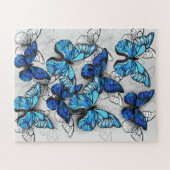 Puzzle Composition des White and Blue Butterflies (Horizontal)