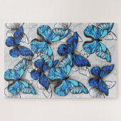 Puzzle Composition des White and Blue Butterflies (Horizontal)