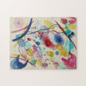 Puzzle Composition en bleu rouge vert jaune | Kandinsky (Horizontal)