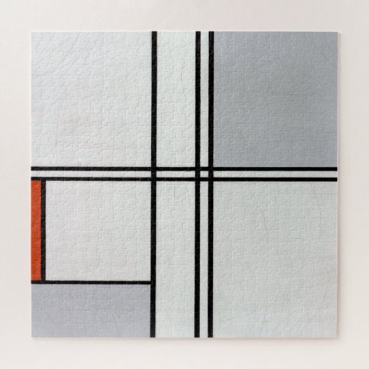 Puzzle Composition (no 1) Gris-rouge | Piet Mondrian | (Horizontal)