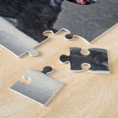 Puzzle Composition noire élégante en caniche standard (Côté)