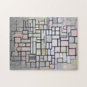 Puzzle Composition rose et gris, Mondrian (Horizontal)