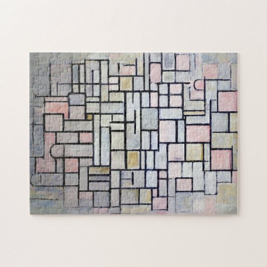 Puzzle Composition rose et gris, Mondrian (Horizontal)