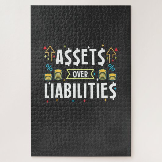 Puzzle Comptable Actif Supérieur au Passif (Vertical)