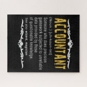 Puzzle Comptable Funny Definition Cadeau personnalisé (Horizontal)