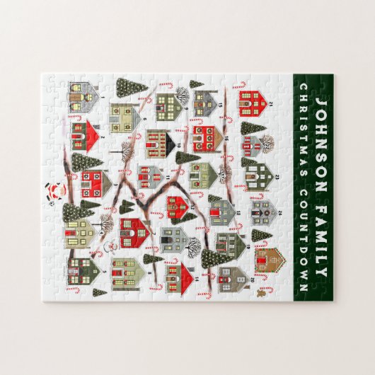 Puzzle Compte à rebours de Noël personnalisé Jigsaw Puzzl (Horizontal)