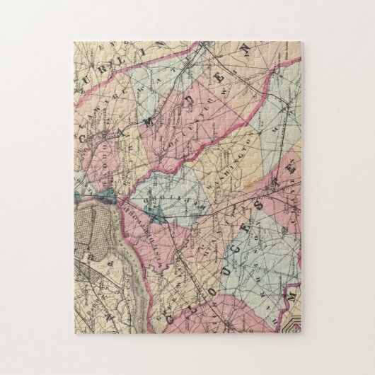 Puzzle Comtés de Camden, Gloucester, NJ (Vertical)