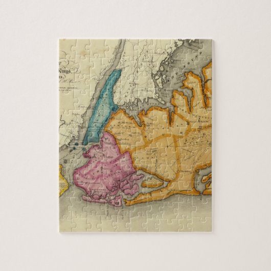 Puzzle Comtés de New York, Queens, Kings, Richmond (Vertical)