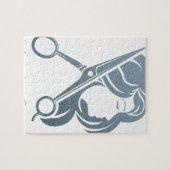 Puzzle Concept de femme de ciseaux de salon de coiffure (Horizontal)