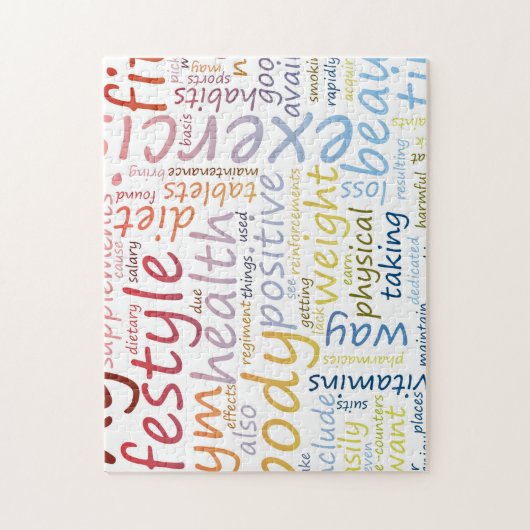 Puzzle Concept de forme physique pour la perte de poids (Vertical)