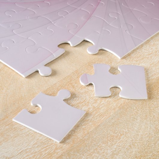 Puzzle Conception Abstraite de fractal rose pâle moderne (Côté)