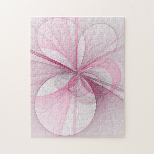 Puzzle Conception Abstraite de fractal rose pâle moderne (Vertical)