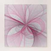 Puzzle Conception Abstraite de fractal rose pâle moderne (Vertical)