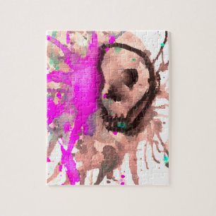 Puzzle Conception artistique aquarelle de crâne gothique