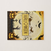 Puzzle Conception automnale hantée de nuit d'Halloween ef (Horizontal)