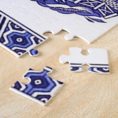 Puzzle Conception bleue bleue et blanche de saule de la (Côté)