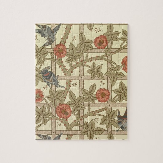 Puzzle Conception bleue et orange de papier peint de (Vertical)