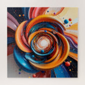Puzzle Conception colorée abstraite tourbillonnante (Horizontal)
