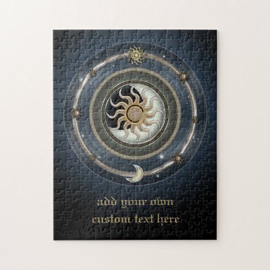 Puzzle Conception cosmique de lune et d'étoiles de Sun (Vertical)