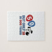 Puzzle conception d'anniversaire de 50 ans (Horizontal)