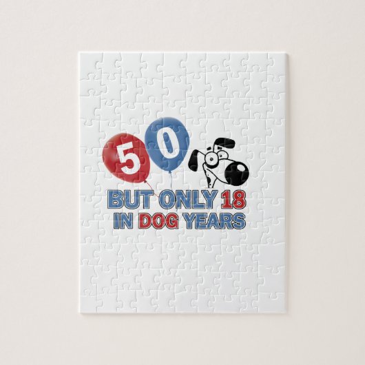 Puzzle conception d'anniversaire de 50 ans (Vertical)