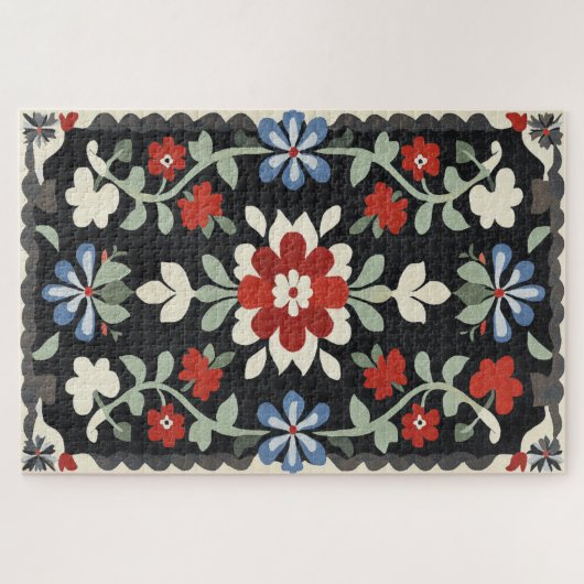 Puzzle Conception d'art folklorique vintage (Horizontal)