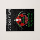 Puzzle Conception de bouclier kenyan : Drapeau papillon. (Horizontal)