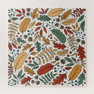 Puzzle Conception de Carré feuille couleur automne