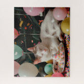 Puzzle Conception de célébration d'anniversaire de chat a (Vertical)