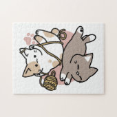 Puzzle Conception de chats mignons et joueurs – Art de pa (Horizontal)