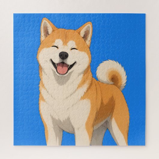 Puzzle Conception de chien Akita heureux (Vertical)