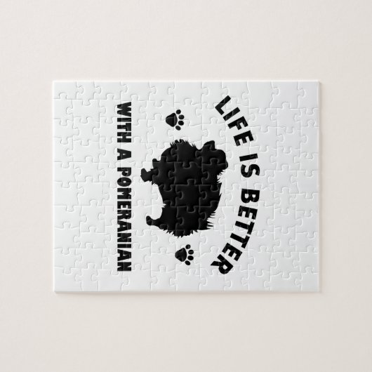 Puzzle Conception de chien de Pomeranian (Horizontal)