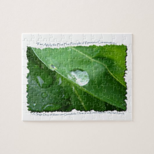 Puzzle Conception de conservation de l'eau de la feuille (Horizontal)